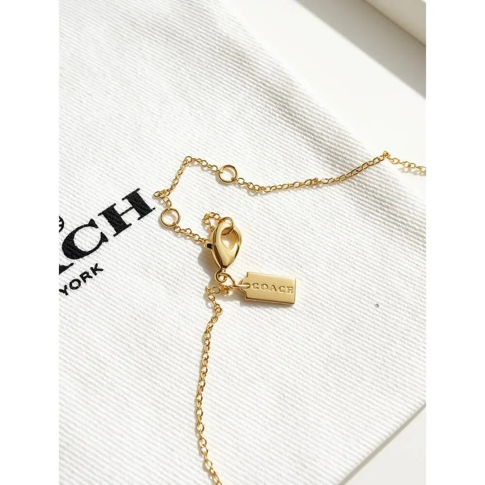 Coach Signature C Coin Pendant Necklace